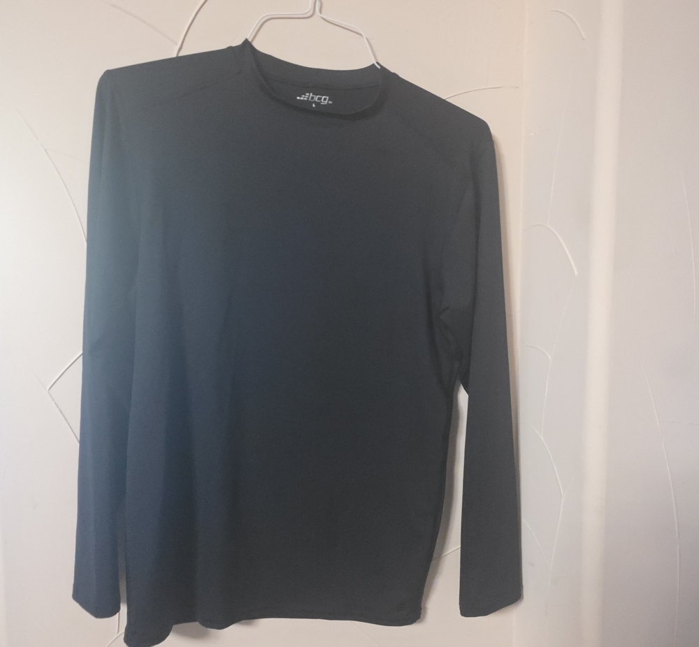 bcg Men's Long-Sleeve Crew Neck Shirt - Black